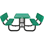 Global Industrial Green / 72"L x 83"W x 33"H / Industrial Picnic Tables