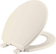 Bemis 600E3 346 Toilet Seat will Slow Close and Never Come Loose, ROUND, Durable Enameled Wood, Biscuit/Linen