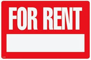 Cosco For Rent Large Plastic Sign Kit 8 x 12 With Vinyl Numbers