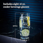 Libbey Kentfield / 8 Count (Pack of 1) / 16.0 ounces Iced Tea Glasses