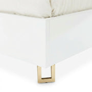 Cloud White Upholstered Eastern King Bed by Starlight Canyon Home – Manufactured Wood, White