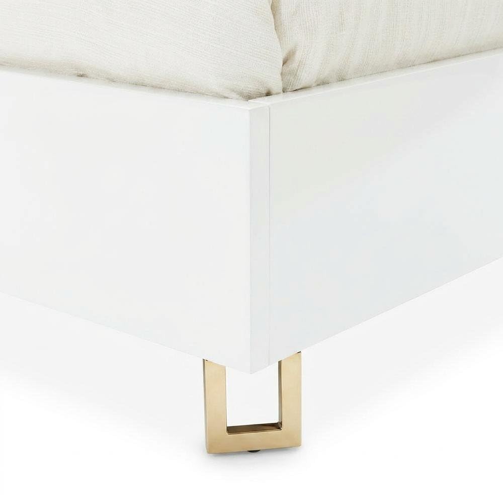 Cloud White Upholstered Eastern King Bed by Starlight Canyon Home – Manufactured Wood, White