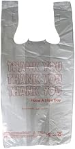 "Thank You" 20 lb. Capacity Tote Mini Bag by Inteplast Hilex White | 2,000/Case
