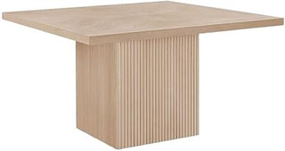 Starlight Canyon Home Oak Veneer Dining Table, Mid-Century Modern Square Dinner Table for Dining Room, Oak Dinning Room Table, Natural Oak Veneer