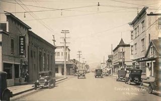 Street Scene Crescent City California Original Real Photo Postcard (RPPC)