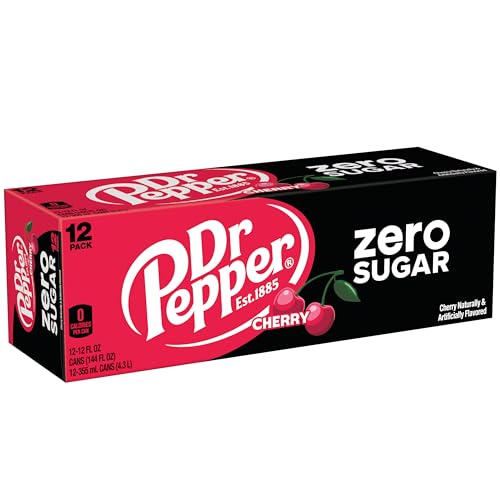 Dr Pepper Zero Sugar Cherry / 12 Fl Oz (Pack of 12) / 1 Soft Drinks