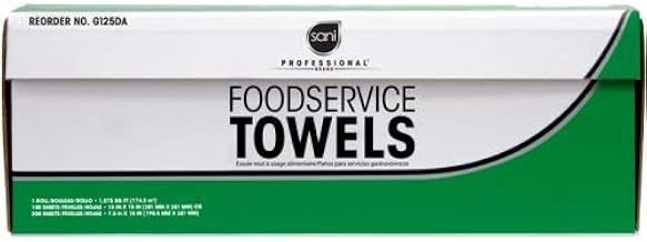 Sani Professional Foodservice Towel, 2-Ply Single Fold Surface Wiping Towels, 200 Sheets per Pack, 4 Packs per Case (800 Total Sheets)
