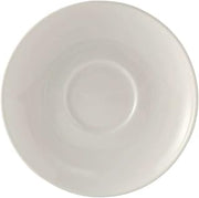 Tuxton China AMU-088 Saucer, 6-1/2"Diameter, Round, Microwave and Dishwasher Safe, Oven Proof, Fully Vitrified, Ceramic, AlumaTux, Modena, Pearl White, Pack of 24