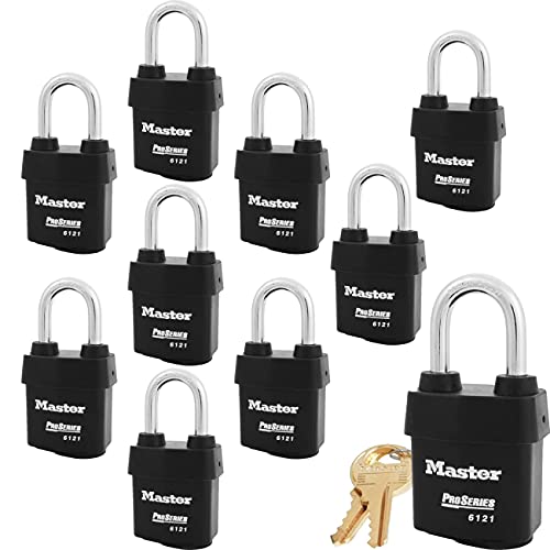 Master Lock 10 Pack / Black / 1 Keyed Padlocks