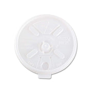 Diposable Foam Cup White Flat Lid 12/16 oz - 3 5/8"Dia 1000 per Case by DART – 12/16 oz, Pack of 1000, Model 16FTLS