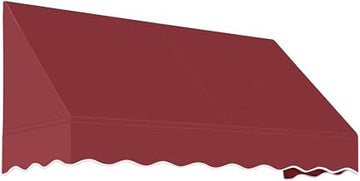 AWNTECH 5.375 Ft San Francisco Elegant Slope Style Door/Window Awning Fixed Outdoor Canopy 64.5 Inch W x 24 Inch H x 48 Inch Proj, Burgundy