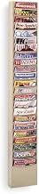 Durham 401-75 Tan Cold Rolled Steel 23 Contour Pocket Vertical Literature Rack, 9-3/4" Width x 65-1/2" Height x 4-1/8" Depth