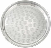 Winco Round Tray with Swirl Pattern, 16-Inch, Stainless Steel, Set of 24