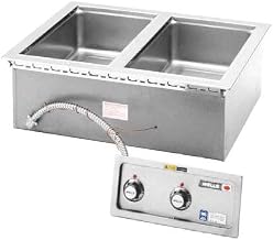Wells MOD-200 Top-Mount Built-In Electric Food Warmer with Wet/Dry Operation, (2) 12" x 20" Pan Opening & Infinite Controls