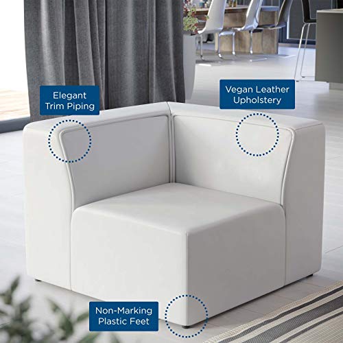 Modway White / Contemporary / Corner Chair Sofas & Couches