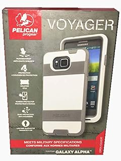 Pelican Progear Voyager Rugged Case with Holster for Samsung Galaxy Alpha - Retail Packaging - White/Gray