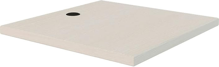Interion Modular Partition Desktop, 24"W x 24"D, White Ash