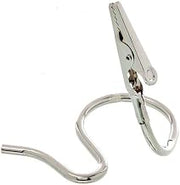 American Metalcraft 3-1/2" Chrome 'S' Swirly Alligator Clip Card Holder