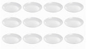 ® Shallow White Melamine Bowl - 18" L x 11" W x 1 1/2" H by HUBERT – 12 Pack, 55.0 ounces, White, Model 180710