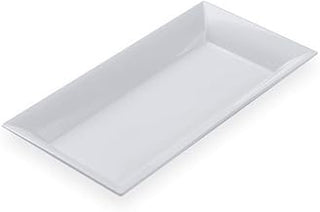 American Metalcraft MEL23 Endurance Platter, 18" L x 8-1/4"W, White Rectangular Melamine Platter (Case of 12)