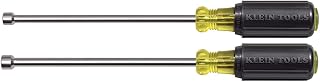 KLEIN TOOLS 646M Tool Set, Made in USA, Magnetic Nut Drivers Sizes 1/4 and 5/16-Inch, 6-Inch Shafts, 2-Piece