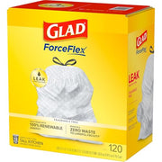 Glad 1 / 120 Count (Pack of 1) / White Trash Bags