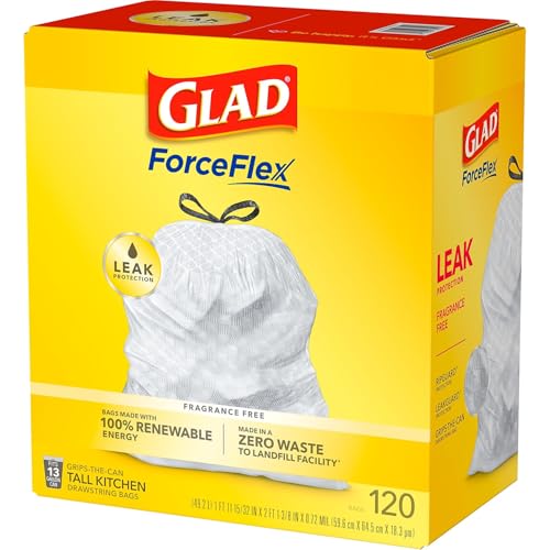 Glad 1 / 120 Count (Pack of 1) / White Trash Bags