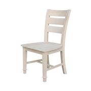 Solid Wood Dining Chair Unfinished Hardwood by Furnifact – Wood, Unfinished, Pack of 2