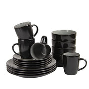 10 Strawberry Street 16 pc / Black/Gray / 1 Dinnerware Sets