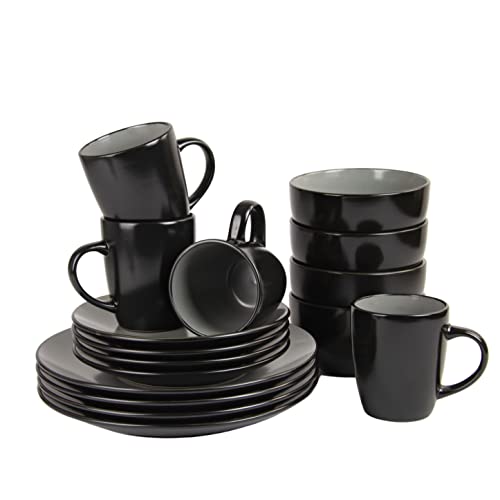 10 Strawberry Street 16 pc / Black/Gray / 1 Dinnerware Sets