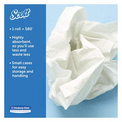 KIM12388 - Slimroll Hard Roll Towels by Kimberly-Clark – 6 Rolls (840 Sheets each), Paper, White, Pack of 6