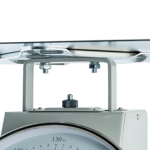 Winco 130 Pound / 9" / White, Steel Mechanical Scales