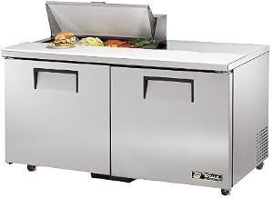 True TSSU-60-08-ADA-HC 60" ADA Compliant Refrigerated Sandwich Salad Unit, Fits (8) 1/6 Size Pans, Two Full Doors