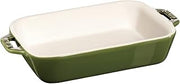 STAUB Ceramic Rectangular Baking Dish 7.5 x 6-inch Basil