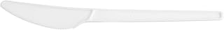 Vegware Compostable CPLA White Plastic Knife, Case of 1000, Disposable Knives, Renewable Material Made from Plants, Sturdy and Strong, Hot or Cold Applications