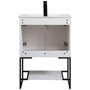Elegant Decor 24" - Single / White / Modern Wheel Care