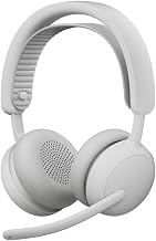 Logitech Zone Wireless 2 ES – Wireless Headphones, Noise Reduction, Adaptable Hybrid ANC, Bluetooth, Grey White