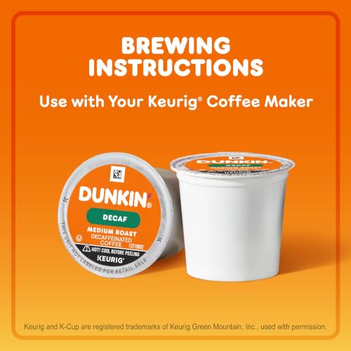 Dunkin' Decaf Medium Roast / 10 Count (Pack of 6) / 1 Single-Serve Capsules & Pods