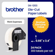 Brother White / 24 Rolls / File Folder Label File Folder Labels