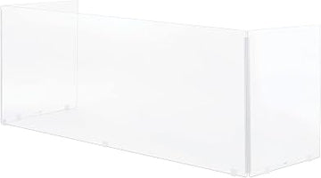 Global Industrial Tri-Fold Acrylic Desk Shield, 58"W x 20"D x 24"H, Clear