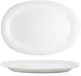 Front Of The House Undecorated Spiral Oval 14" Plate