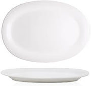 Front Of The House Undecorated Spiral Oval 14" Plate
