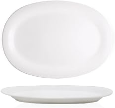 Front Of The House Undecorated Spiral Oval 14" Plate