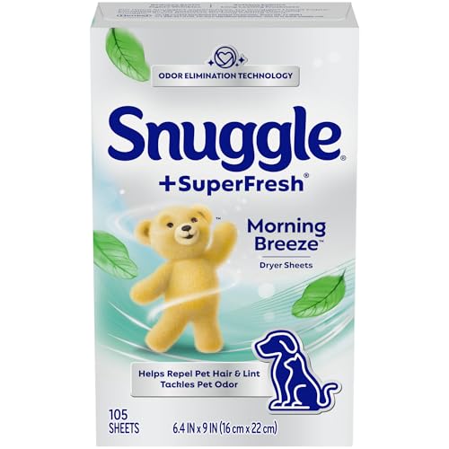 Snuggle No Artificial Color / 105 Count (Pack of 1) / Original Dryer Sheets
