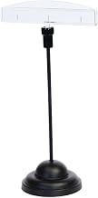 Kost Klip Black Metal Sign Holder with Contour Base and Clear Sleeve - 6"H