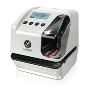 Electronic Multi-Line Document Stamp by Lathem – 7.1" x 6.1" x 7", Plastic, Clear, Gray, Model LT5000