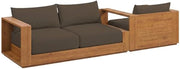 Brown 3-Piece Patio Acacia Wood Furniture Set with Armrests, Backrest, Durable Construction for Backyard, Garden, Outdoor Living Space