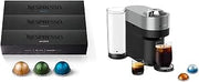 Nespresso Vertuo POP+ Deluxe Coffee and Espresso Machine by Breville, Titan and Capsules, Medium and Dark Roast Coffee, Variety Pack