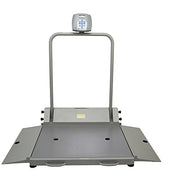 Digital Wheelchair Dual Ramp Scale with Folding Ramps by Health o meter – 39.25"L x 53.25"W x 49.25"H, Gray, Model 2610KL