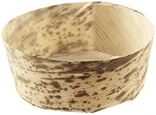 PacknWood 209BBPANR7 Anno Round Mini Bamboo Leaf Basket
